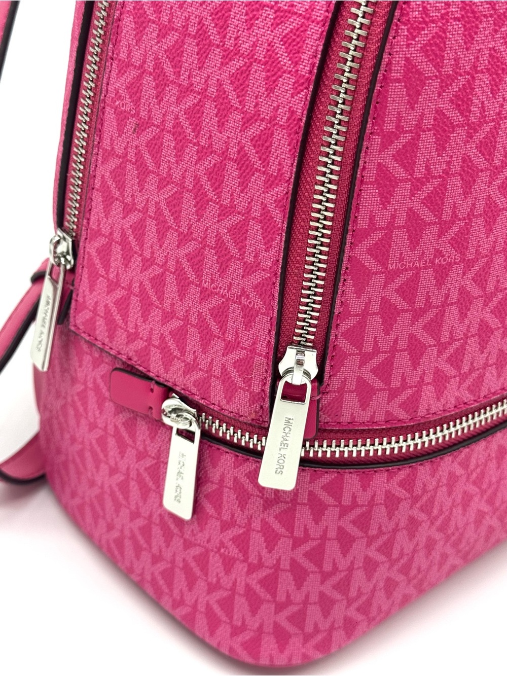 Michael Kors Medium Rhea Zip Backpack - Dragonfruit - Picture 8 of 9